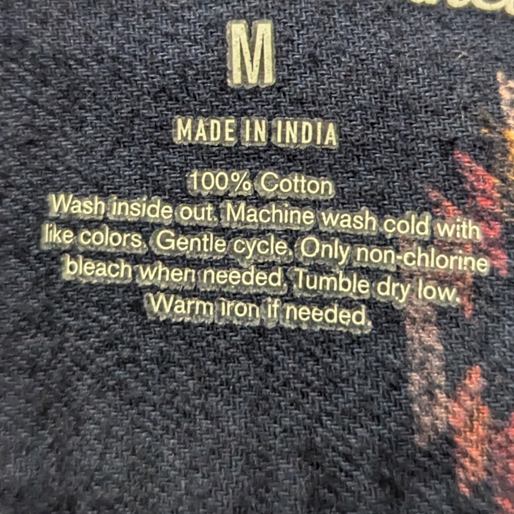 VTG Urban Pipeline Ultimate Flannel Shirt Navy Aztec Native American Print M - Picture 8 of 11